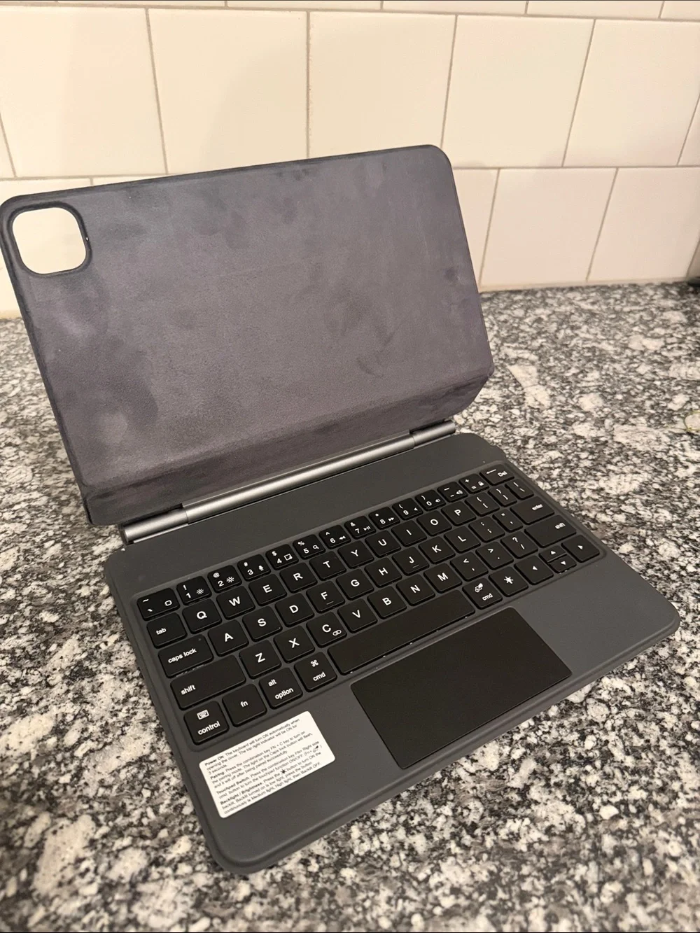 Keyboard Case for Tablet in Charcoal Gray